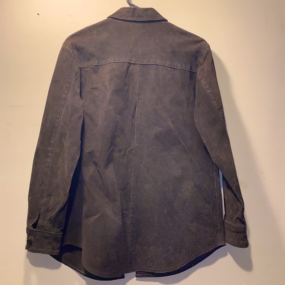 VINTAGE NF LEATHER BUTTON DOWN - Picture 2 of 9